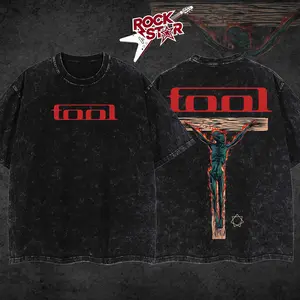 [ Rock Star ] Tool Band Washed Tee – Distressed Grunge Unisex T-shirt, Sober Schism Rock Merch, Tool Logo Vintage Shirt, Concert Tour Gift, Rock Band Shirt, 90sBandTee, Oversize Washed Tee vintage  shirts