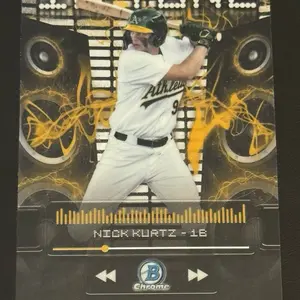 BASEBALL- 2024 Bowman Chrome Draft  - Nick Kurtz  -In Tune #IT-3 (RC) Oakland Athletics