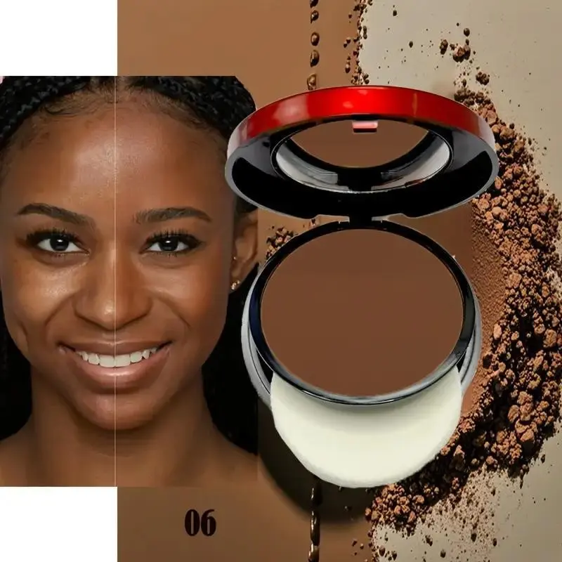 Contour, Concealer, Facial contouring makeup, Face Setting Powder, Compact, Bronzer Powder controls oil, matte texture, conceals and brightens, suitable for all skin tones, Highlights and shadows effect, travel, touch-ups, comes with puff, natural matt