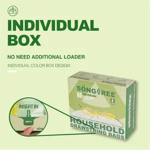 Universal Fit Drawstring Garbage Bags Extra Large Capacity High Durability for Home and Office Cleaning
