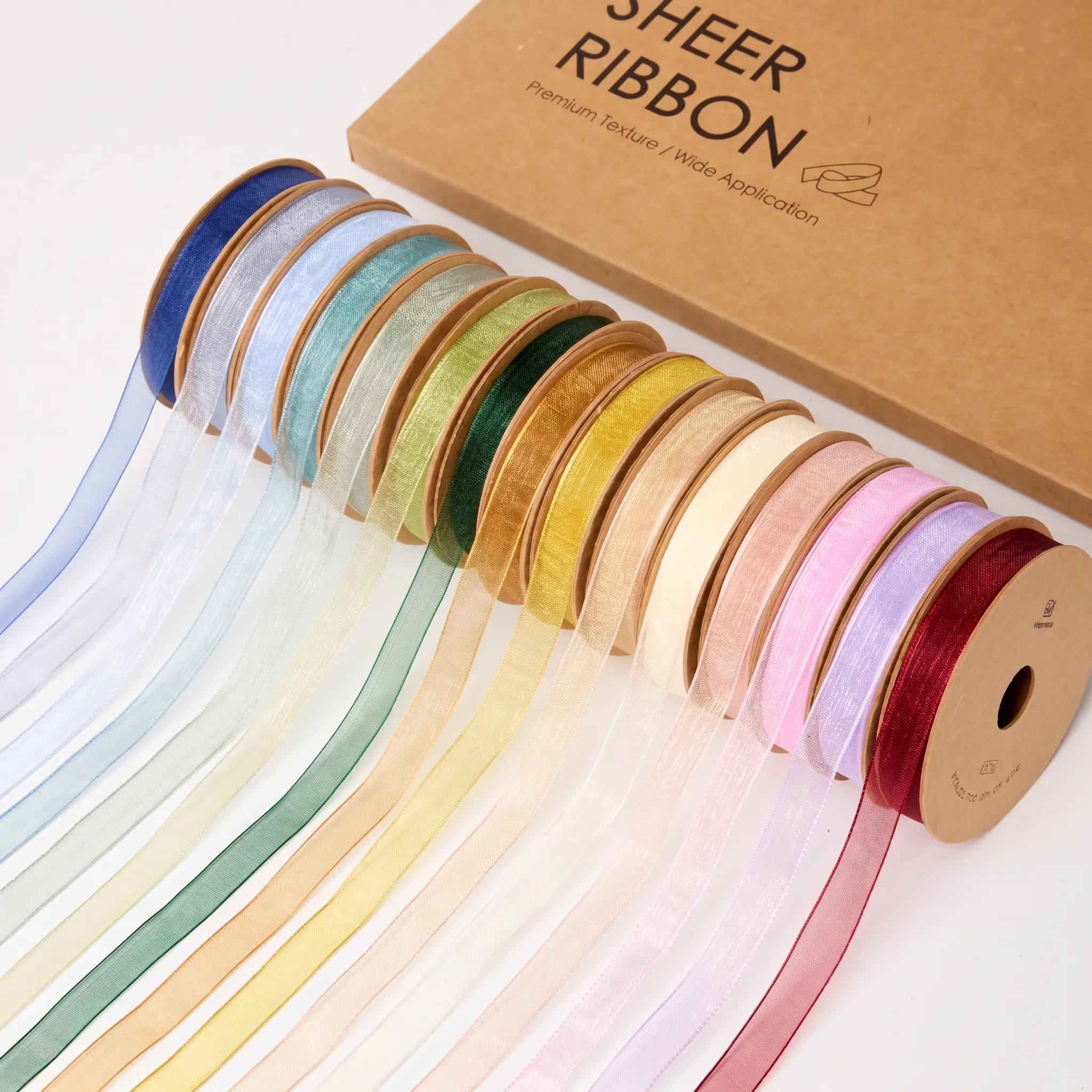 3/8 Inch Organza Ribbon Set, 3/9/15 Rolls Sheer Ribbon for Gift Wrapping, Bows, Wedding Invitations, Party Decor, Bouquets & DIY Crafts, Vitalizart, dealsforyou, summerwins