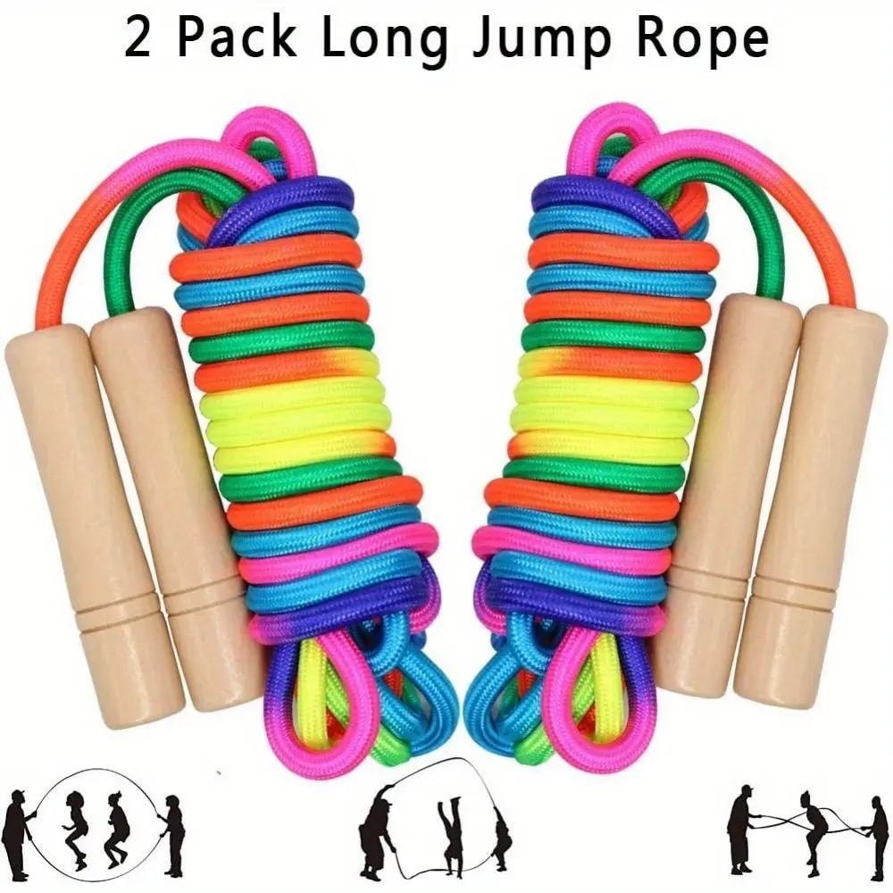2 Pack Adjustable Long Skipping Rope for Adults, Double Dutch Jump Rope 16 Ft, Multiplayer Jumping Rope for Fitness Outdoor, School Sport, Party Game, christmas party favors, Cheap stuff