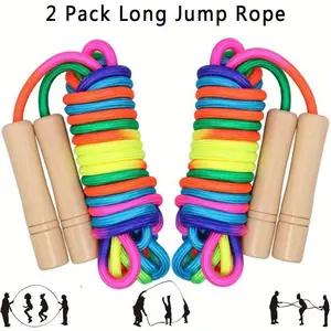 2 Pack Adjustable Long Skipping Rope for Adults, Double Dutch Jump Rope 16 Ft, Multiplayer Jumping Rope for Fitness Outdoor, School Sport, Party Game, christmas party favors, Cheap stuff