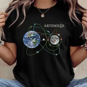 Artemis II 2026 Rocket Launch T-Shirt, Future Moon Mission Tee, Space Exploration Hoodie, Science Gift Z