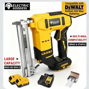 20V Brushless Motor Cordless Brad Nailer, 18 Gauge Electric Finish Nailer (Tool Only) - Compatible with DeWalt 20V MAX Battery, for DIY, Home Improvement, Cabinet Making, Trim, Baseboards, Woodworking with Magazine