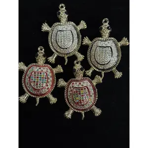(324-325) 2PCS Luxury Turtle Charms | Full Rhinestone DIY Jewelry Accessories