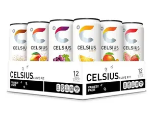 CELSIUS Sparkling Orange, Functional Essential Energy Drink 12 Fl Oz (Pack of 12)