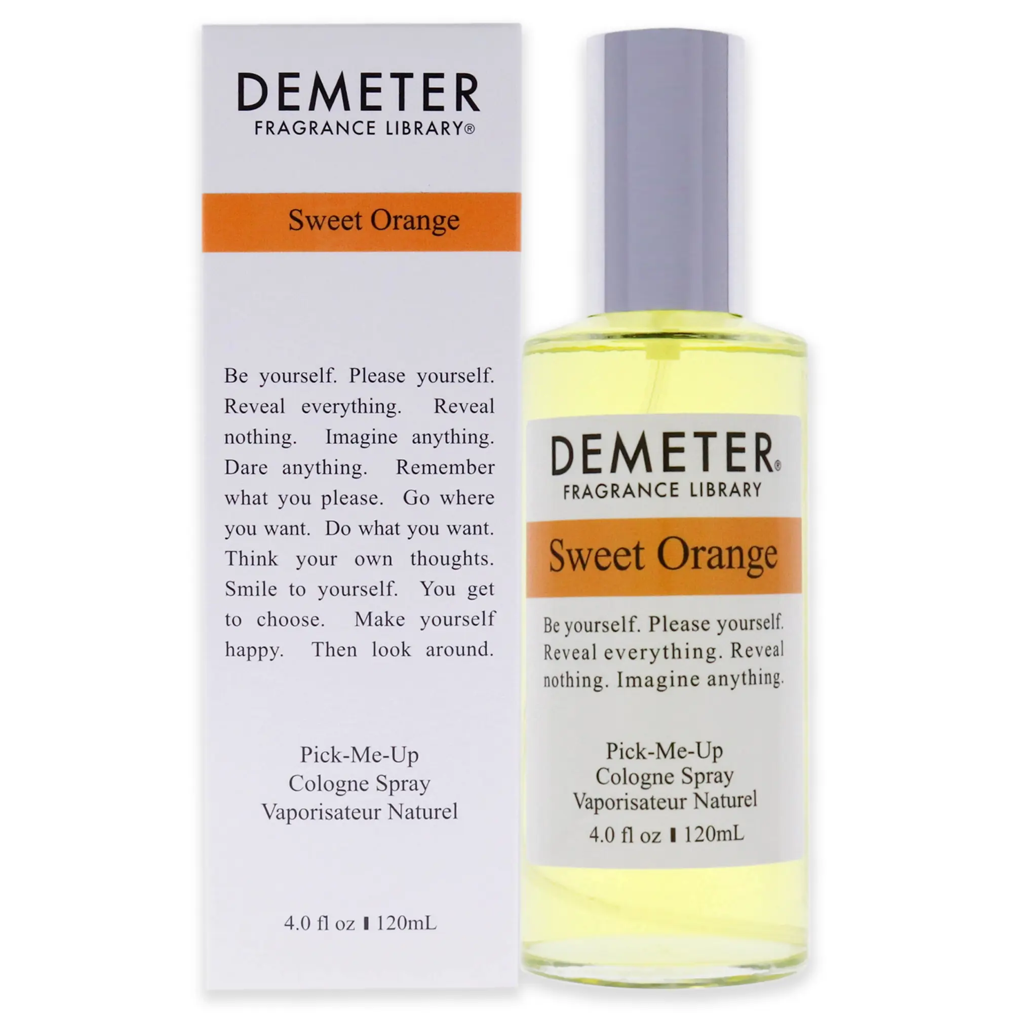 Demeter Sweet Orange 4 oz Cologne Spray - Citrus Woody Long Lasting Concentrated Fragrance for Men & Women Cruelty Free
