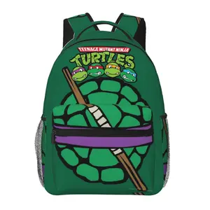 Teenage Mutant Ninja Turtles fashion backpack with large capacity — daily commuter bag for outdoor hiking and business; cartoon casual Teenage Mutant Ninja Turtles merchandise laptop daypack and school bag for women, men, and gift giving.