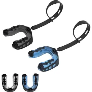 2 Pack Football Mouthguard,Youth Sports Mouth Guard for Braces,Football Mouthpiece with Strap for Youth and Adult,Sport Mouth Piece,Mouth Guard for Boxing, Lacrosse,Hockey,Rugby,Basketball, MMA