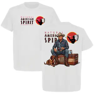 Vintage Trump with Natural American Spirit Cigar Inspired Graphic T-Shirt Retro Western Cowboy Aesthetic Unisex Streetwear Cotton Tee