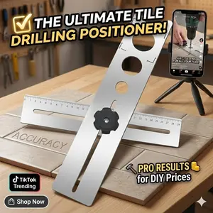 Stainless Steel Multi-Function Hole Locator, Precision Drilling, Precise Positioning Tool, Tile & Marble Alignment Instrument, Universal Measurement & Marking Device, DIY Prices