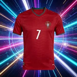 2026 Portugal Home And Away Red Green Black 7# Cristiano Ronaldo Short Sleeve Soccer Jersey Fans Version