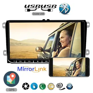 MP5 Player 9" 2 Din For Bora Golf VW Polo Passat B6 B7 Touran Android WIFI Car Stereo Radio GPS Navigation