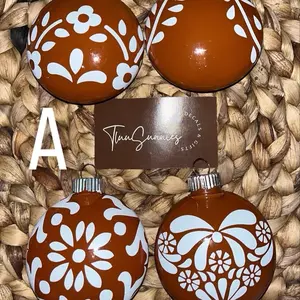 Talavera Inspired Christmas Ornament