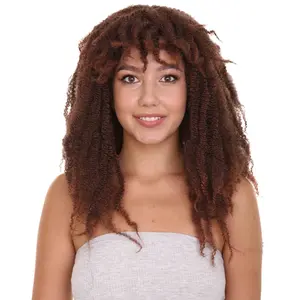 HPO Unisex Rasta Dreadlock Wig - Ideal Caveman, Surfer Dude or Rasta Wig, Adult Dreads Wig for Halloween or Cosplay - Brown