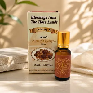 1pc 20ml Myrrh Jerusalem Anointing Oil | Biblical Vintage Sacred Oil | Natural Myrrh Woody Resin Scent | Spiritual Cleansing & Protection | Comfort the Soul | Christian Devotion Baptism Gift | Aromatherapy