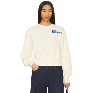 Terez x REVOLVE Rams Puff Sleeve Crop Sweater in White