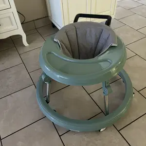 Baby Walker Foldable with 9 Adjustable Heights, Baby Walkers and Activity Center for Boys Girls Babies 7-18 Months, Portable Wheeled Baby Activity Walker