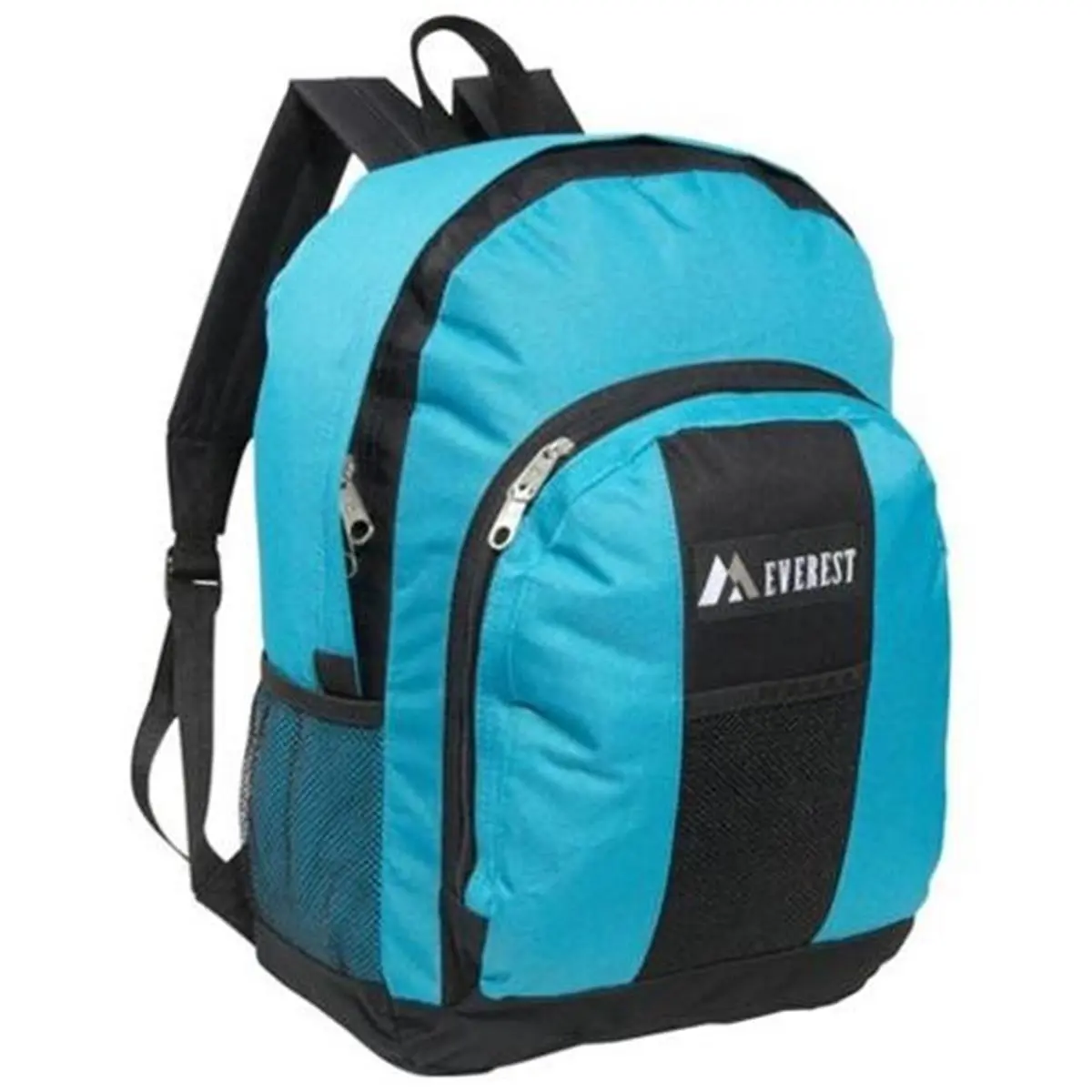 212 MAIN Everest BP2072-TURQ-BK Colorblock Mesh Backpack, Streamlined Functional Design, Multiple Organized Compartments, Built-In Organizer, Front Mesh Pocket for Quick Access, Turquoise-Black