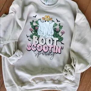 Halloween Crew Neck Mystery Country Western Boot Scootin