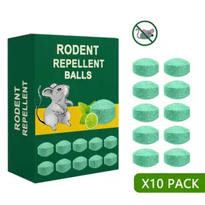 Rodent Repellent Balls –Rodent Repellent- Natural Mouse-Plant-based rodent repellent & Rat Deterrent | 10-Pack for Indoor & Outdoor Use