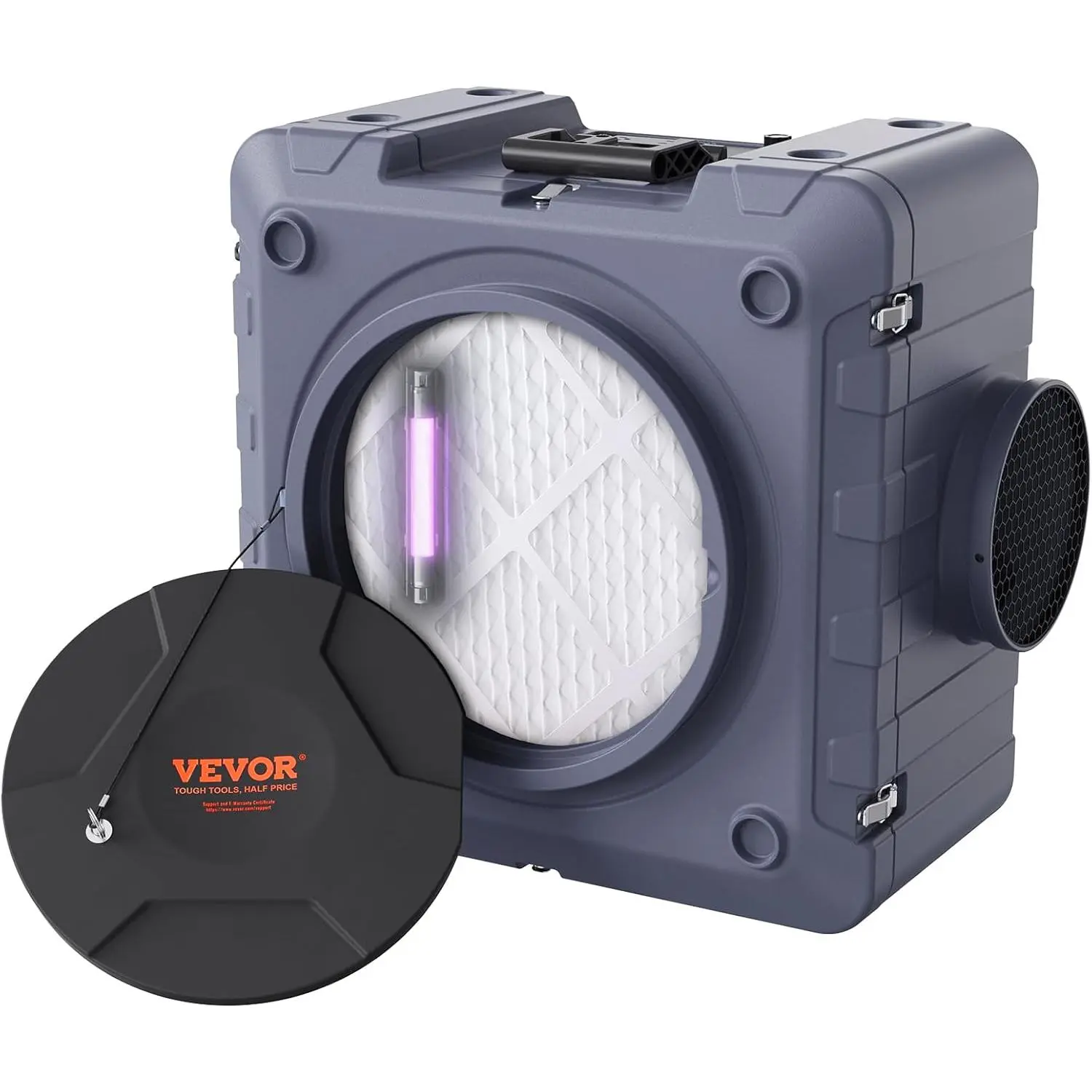 VEVOR Air Scrubber with 3-Stage Filtration, Stackable Negative Air Machine 800 CFM, Air Cleaner with MERV10, Carbon, H13 HEPA, for Home, Industrial and Commercial Use