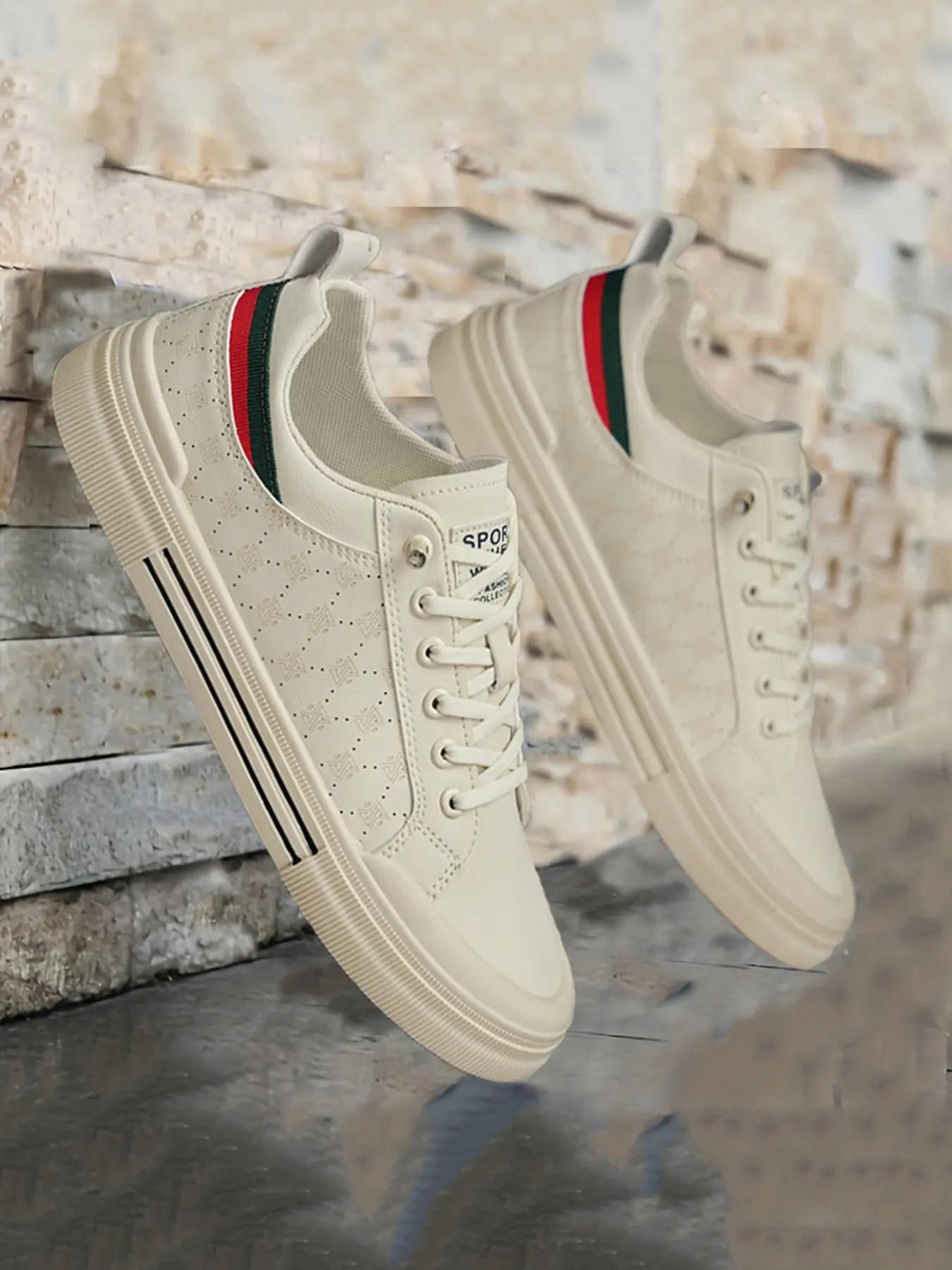 Men's Fashion Skate Shoes, Sporty Casual Low Top, Simple PVC Flat Design, Office Outdoor Activities, Running, Holiday Gift, Large Size, Unisex