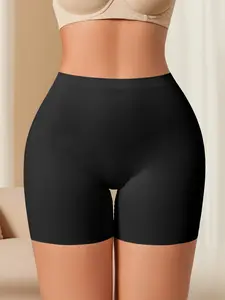 Women's High-Waisted Elastic Butt-Lifting Briefs, High Waist Shaper, Comfortable Seamless Body Shaping Underwear, Casual Fitted Sporty Panties, All Seasons Wear