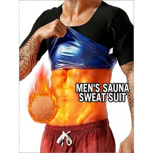 Sauna Sweat Shirt for Men, Compression Shirt,Tummy Control Sweat Sauna Suit for Gym Exercise Compression Shirt Workout Shapewear
