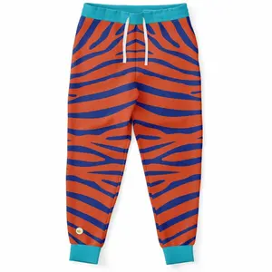 Zebra in Orange Electric Eco-Poly Unisex Joggers