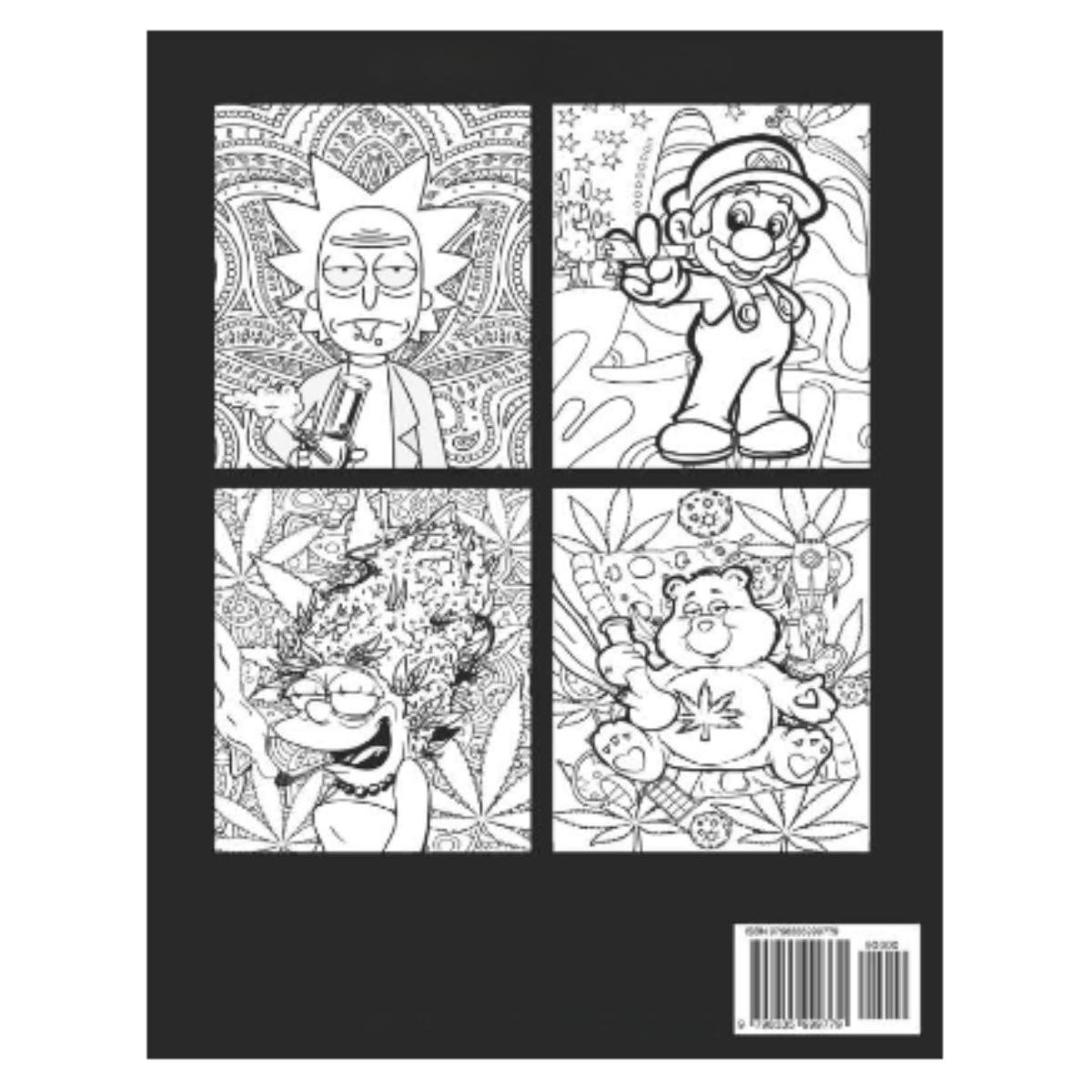 St***r Coloring Book Tr***y Psychedelic 420 Designs Stress Relief - Paperback