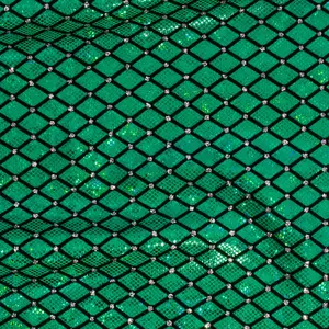 Diamond Flocking Hologram and Glitter on Stretch Nylon Spandex Tricot Fabric | Spandex Palace