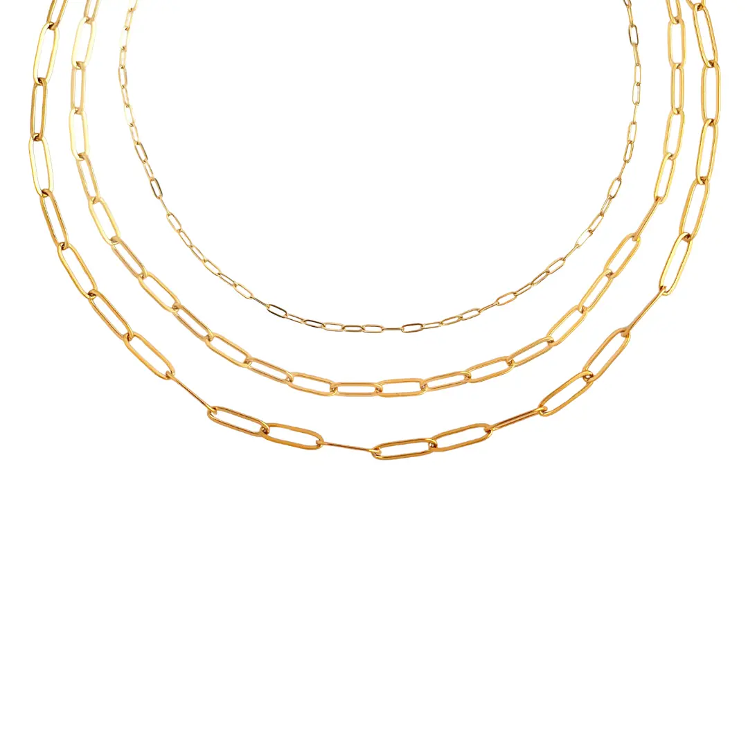 Paperclip Chainlink Necklace Waterproof