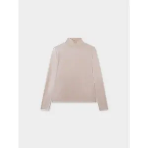 Shimmer Turtleneck-Cream/Silver