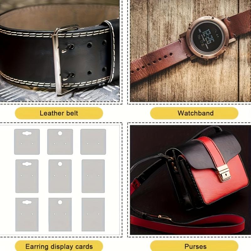 1pc Tungsten Steel Leather Hole Punch Pliers, 2.0mm Universal Hand Strap Punch Tool for Watch Bands, Belts, Dog Collars, DIY Crafts - Yellow