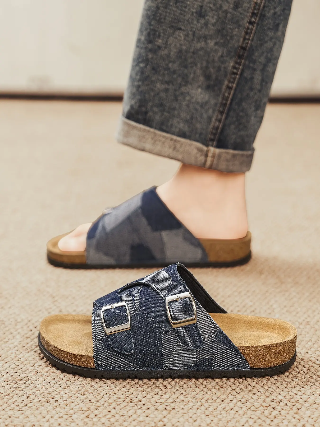 Unisex Paisley Slippers, Wide Fit Eva Sole, Adjustable Straps, Breathable Softwood Insole, All-Season Comfort, Outdoor & Indoor Use