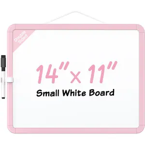 Small Dry Erase Board for Wall, Hanging Double-Sided Magnetic Whiteboard with a Black Dry Erase Marker, Portable Mini White Board for Planning, Drawing, Memo, to Do List