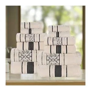 Superior 12pc Sadie Zero Twist Cotton AbsorbentTowel Set