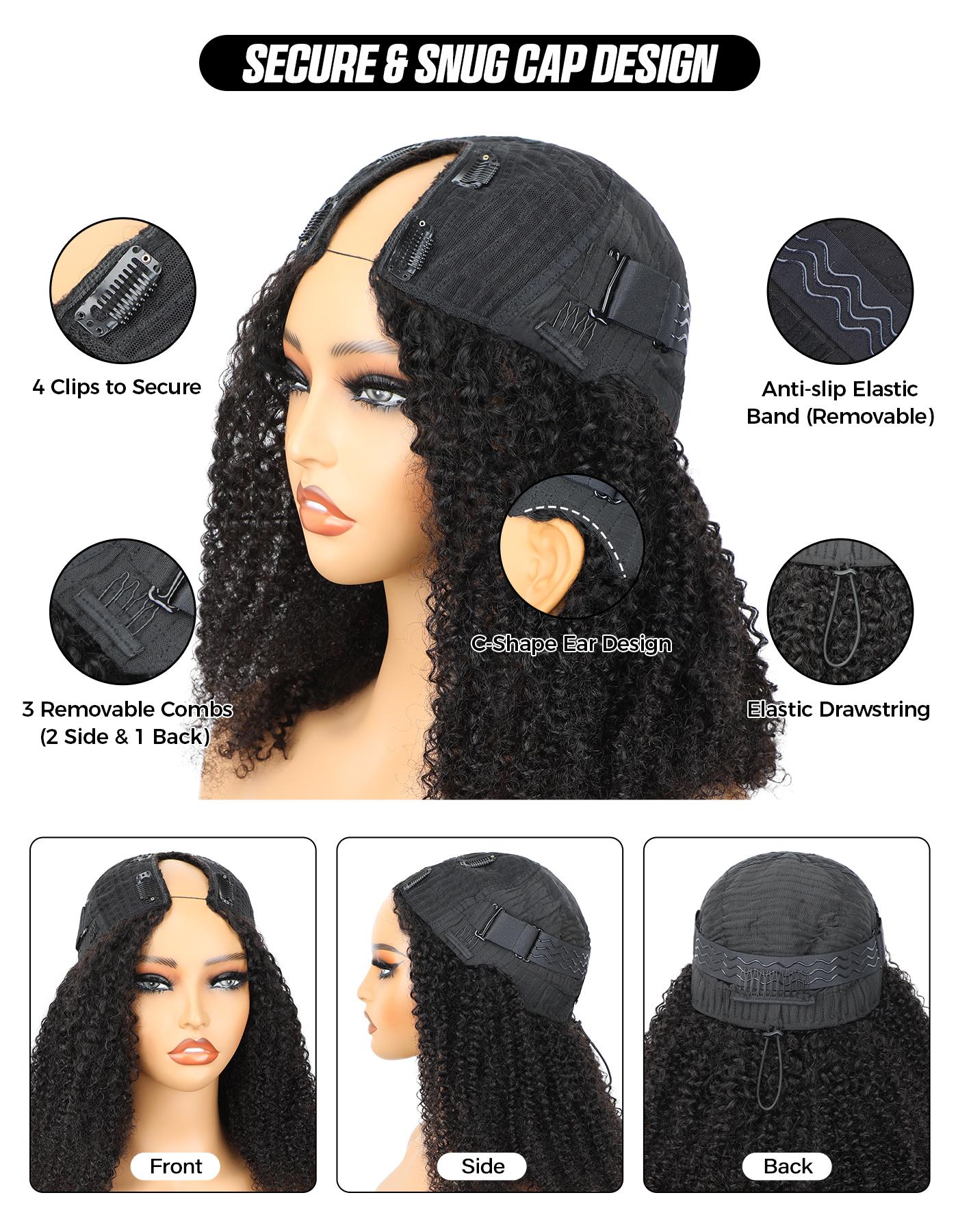 OQ HAIR V Part Wigs Human Hair 1B/30 Highlight Color Water Wave Upgrade Glueless Human Hair V-Part Clip in Wigs With Drawstring No Leave Out, No Glue, No Sew-in, Beginner Friendly OQ HAIR V Part Wigs Human Hair 1B/30 Highlight Color Water Wave Upgrade Glueless Human Hair V-Part Clip in Wigs With Drawstring No Leave Out, No Glue, No Sew-in, Beginner Friendly