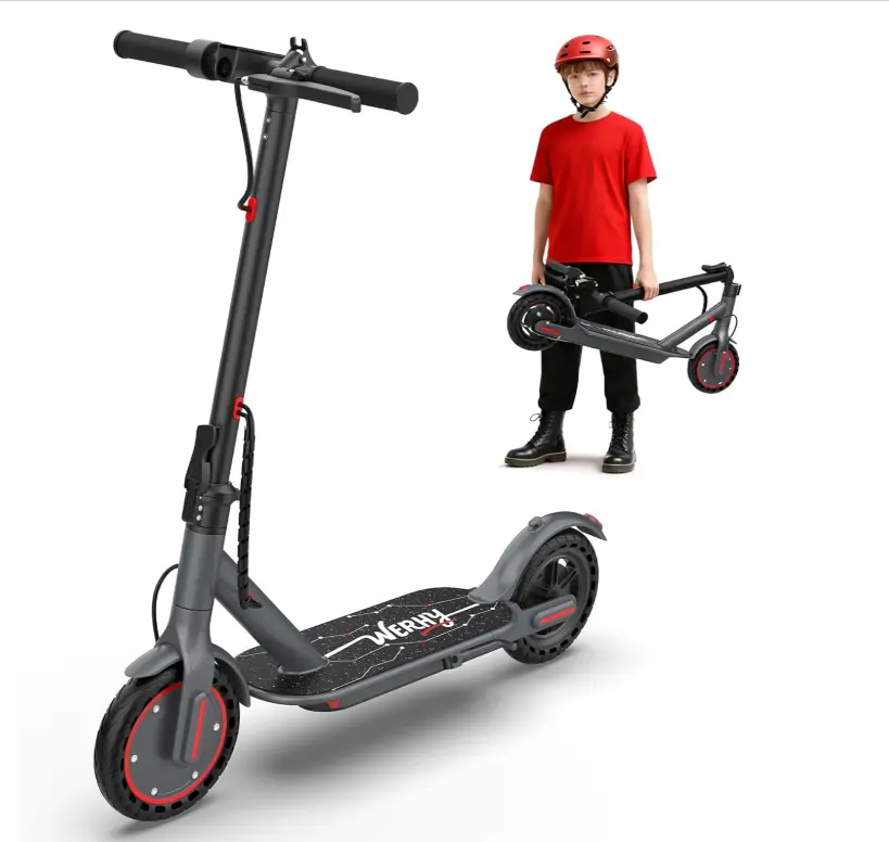 350W Electric Scooter 19 MPH, Long-Range 12 Miles, APP Control, Foldable Lightweight Design, Dual Brakes, 8.5" Solid Tires, 265lb Capacity, Fast Charging, Commute & Leisure Use