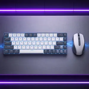Wireless Keyboard and Mouse Combo Ergonomic Light Click for Laptop Desktop