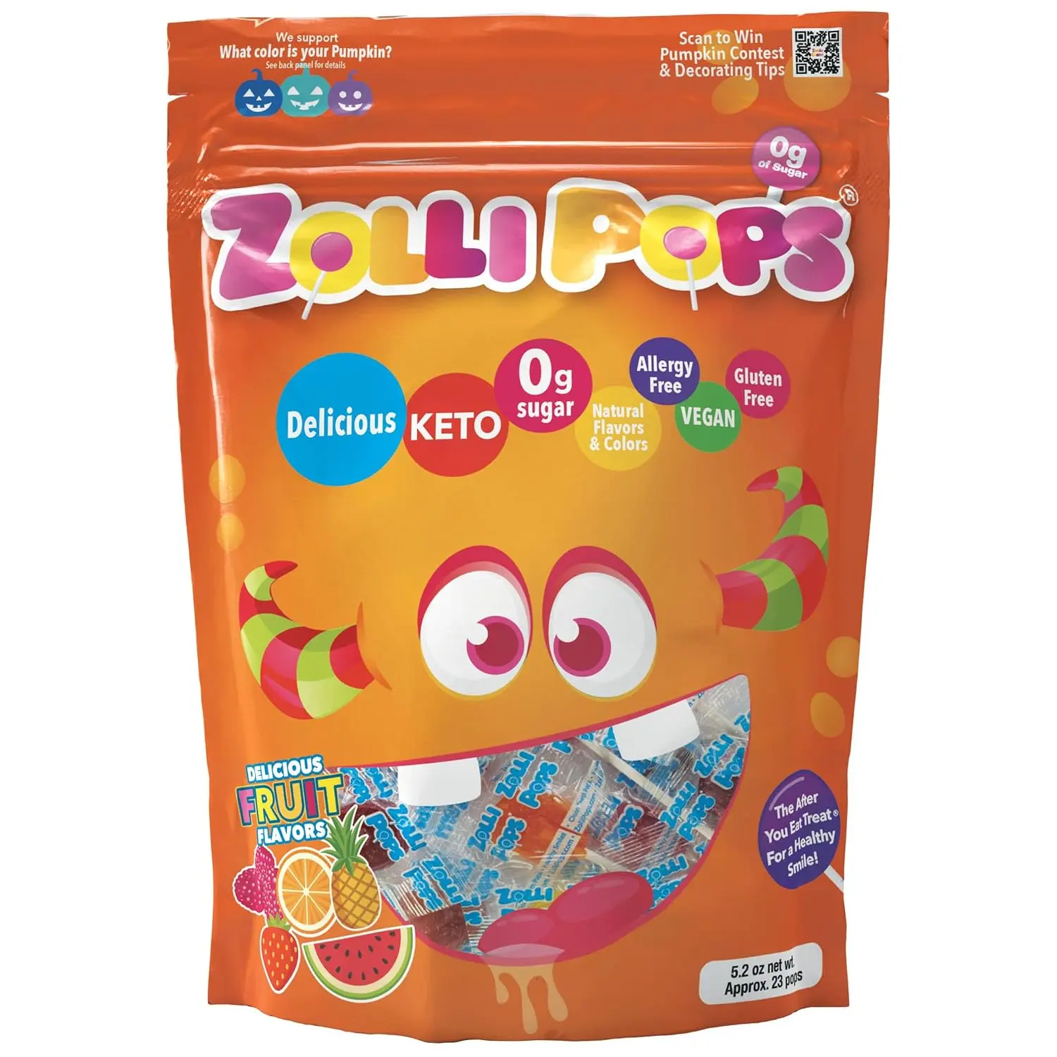 Zollipops - Halloween Variety Pack - Clean Teeth Lollipops, 5.2 Oz