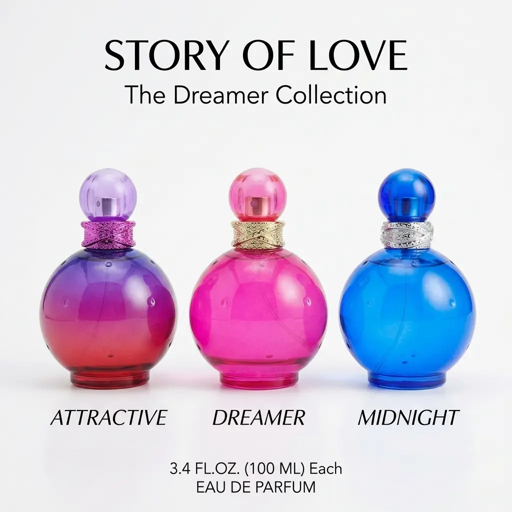Story of Love Dreamer Collection Eau de Parfum for Women 100ml, Long Lasting Perfume Set, Attractive Dreamer Midnight Fragrance, Floral Fruity Sweet Musk Scent, Luxury Women's Perfume Gift for Birthday Valentine's Day