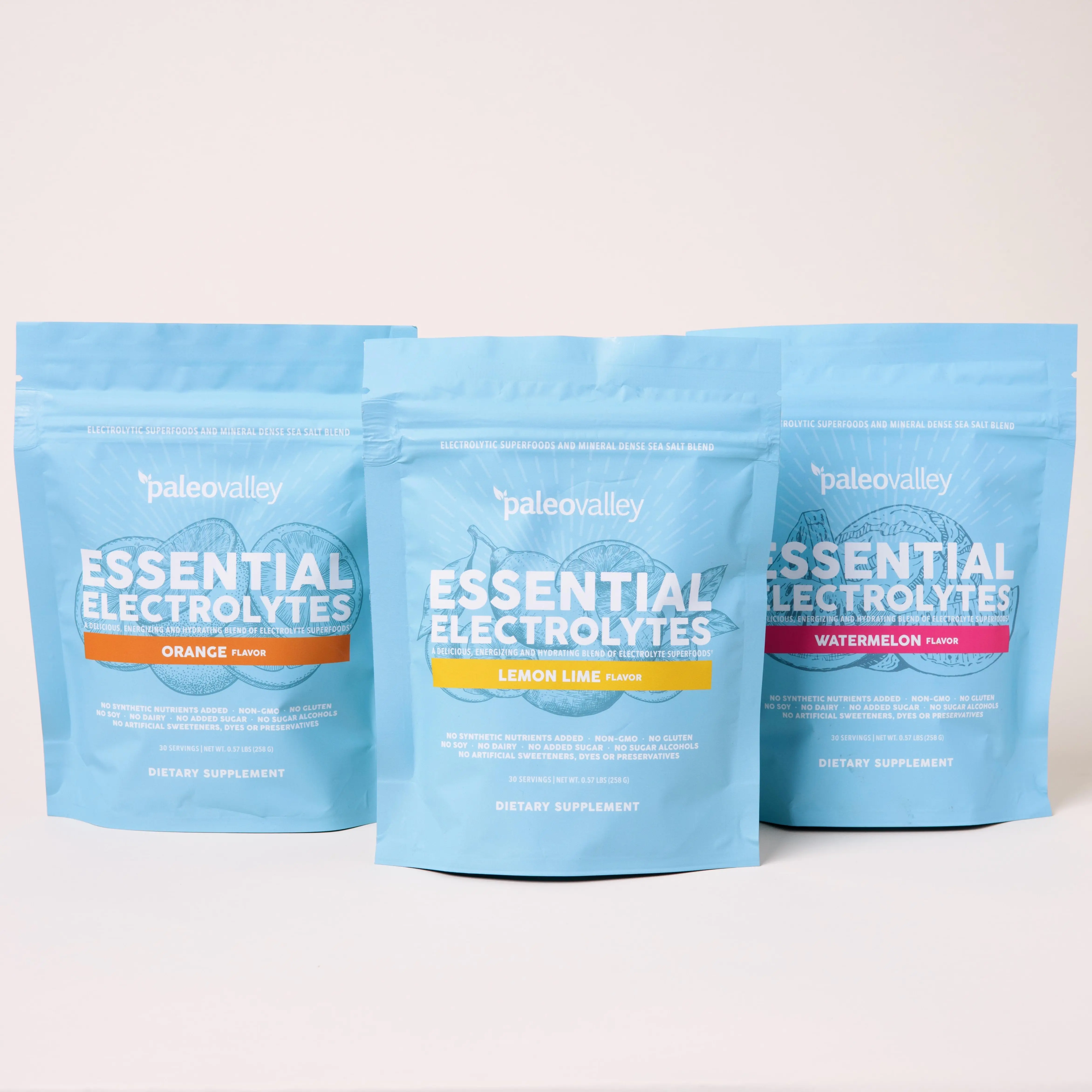 Paleovalley Essential Electrolytes Powder - Full Spectrum Electrolyte Powder for Hydration, Energy and Muscle Recovery - No Sugar Added - 30 Servings