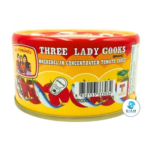 Three Lady Cooks Mackerel in Concentrated Tomato Sauce (6.7 oz) ปลาเคอเรลในซอสมะเขือเทศเข้มข้น ตราสามแม่ครัว