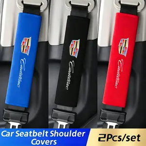 2pcs Car Seat Belt Shoulder Protectors, Anti-Chafing, Universal Fit, Suitable for Cadillac Models, Automotive Accessories
