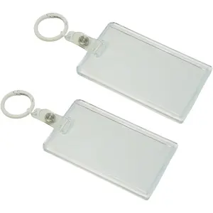 2 Pack Photo Card Holder  54x85mm Transparent  PC Holder Photocard Display Case Sleeves for  Bus Cards