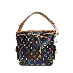 Pre-owned Louis Vuitton Vintage Bucket Bag Black Multicolor PVC