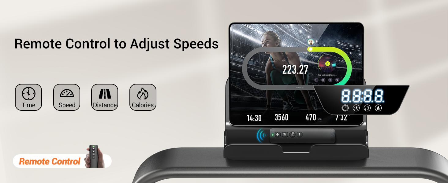 4-in-1 Folding Treadmill with 15% Incline and Handle, 8KM/H Under Desk Walking Pad, 2.5HP Quiet Treadmill for Home Foldable, Portable Running Machine with 300LBS Capacity, Remote Control & LED Display